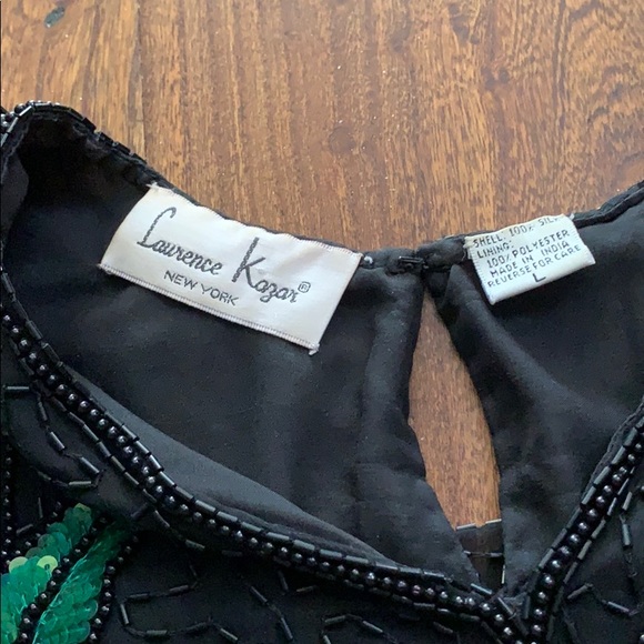 Vintage Silk Beaded Blouse - Picture 3 of 4